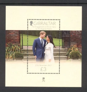 Gibraltar Engagement of Prince Harry to Meghan Markle Minisheet MNH - Picture 1 of 1