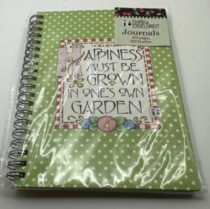 Mary Engelbreit Journal 100 Pages Spiral 2007 Happiness Grown Own Garden NEW - Picture 1 of 5