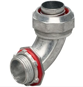 4 Pack - 2" Liquid tight Connector 90 Degree Metallic Topaz 496 Zinc Die-Cast - Picture 1 of 4