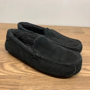 Koolaburra by UGG Men's Tipton Suede Slipper Size 13 M Black Faux Fur Slip On - Picture 1 of 9
