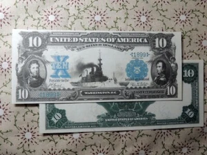 Fantasy $10 1899 Silver Certificate US Paper Money Currency Copy - Picture 1 of 3