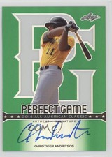 2014 Leaf Metal Draft Perfect Game Green Prismatic /5 Christifer Andritsos Auto