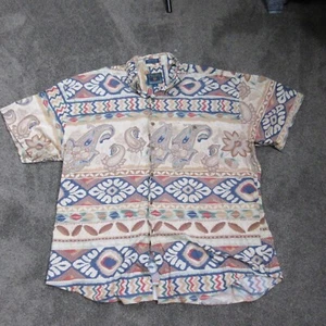 Chaps Ralph Lauren Shirt Mens Extra Large  Brown  Aztec Southwest - Picture 1 of 12