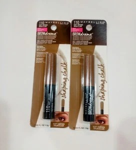 Maybelline Cejas Drama Compras Tiza Marrón Suave Lote de 2 - Imagen 1 de 1