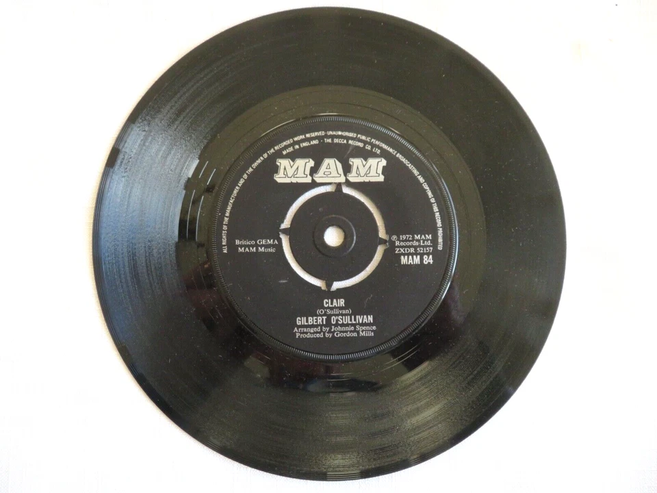 Gilbert O'Sullivan – Clair         MAM.84           VINYL EX - Image 1 of 1
