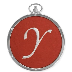 Y Red Felt Harvey Lewis Monogram Letter Ornament w/ Crystals From Swarovski - Picture 1 of 1