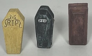 Set of 3 COFFINS Lemax Spooky Town Halloween Table Decor #408839 - Picture 1 of 4