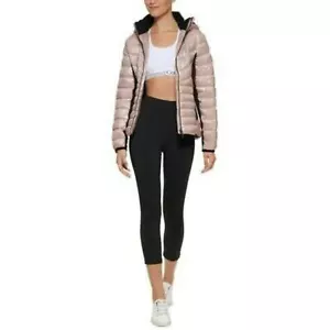 Chaqueta con capucha panel lateral Calvin Klein Performance - metálica desnuda pequeña - Imagen 1 de 10
