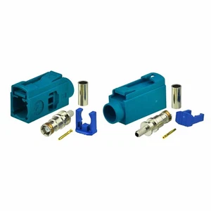 10er Pack Auto Fakra Z Buchse Wasser Blau Crimp Stecker für RG316 RG174 Kabel - Bild 1 von 4