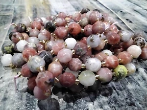 Natural Blossom Energy Prism, Faceted Barrel, 7- 8mm, Approx 36pcs - Picture 1 of 3