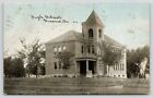 Greene Iowa ~ High School in Tall Weeds ~ 1910 CU Williams Postkarte