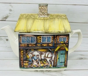 Vintage Wellington Pottery The Old Forge Teapot Made In England Blacksmith Horse - Picture 1 of 8