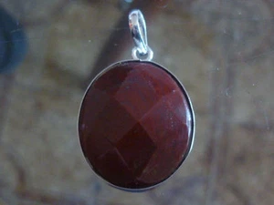 cristalloterapia PENDENTE PIETRA DIASPRO ROSSO SFACCETTATO ciondolo magia wicca - Foto 1 di 1