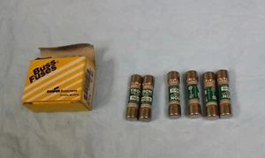 6er Kasten Buss Sicherung FNQ-10 SICHERUNG 10A 500V ZEITVERZÖGERUNG NIB - Bild 1 von 3