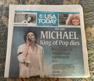 USA Today Newspaper Michael Jackson King of Pop Death June 26-28 2009 - Picture 1 of 3