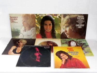 Lot of 8 Vinyl Records - Vintage Women Of Country - Loretta, Tammy, Tanya- G-VG+ - Image 1 of 4