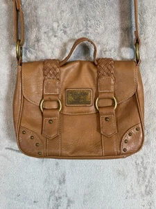 Unionbay Crossbody Purse Small Brown Faux Leather Braided Boho Country Y2K - Picture 1 of 14
