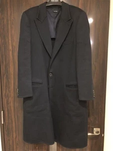 GIORGIO ARMANI Chesterfield Coat in Navy and Cashmere rare Men's From Japan - Picture 1 of 24