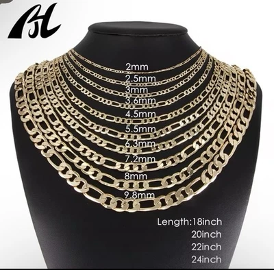 Cuban Link Chain 14k Gold Coated 20" 3 mm no rash no allergy no problem  - Image 1 of 4