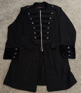Giacca trench nero vintage TRIPP NYC piccolo punk gotico rave dang goodman Y2K - Foto 1 di 7