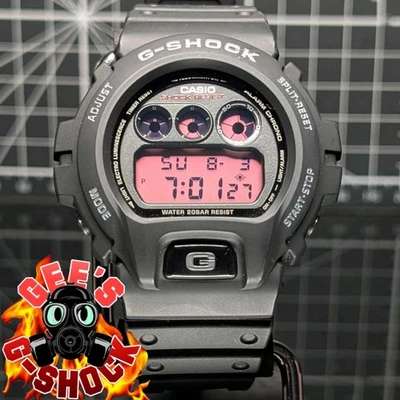 Casio G-Shock 20th Anniv. Tribute Series Limited Ed. Black Grey Red Pink DW-6900 - image 1 of 4