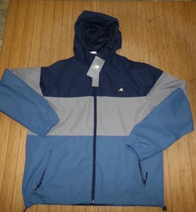 NEW BALANCE HERREN L/S REISSVERSCHLUSS WINDBREAKER JACKE ~ STREIFEN ~ LRG ~ NEU MIT ETIKETT - Bild 1 von 3