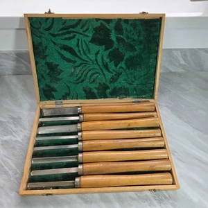 Vintage Set of 8 Woodturning Lathe Tools with Long handles for good control - Picture 1 of 11