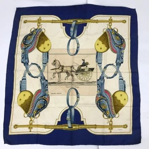 Hermès Silk Scarf Carré 90 “Carrick à Pompe” 100% Silk Vintage - Picture 1 of 9