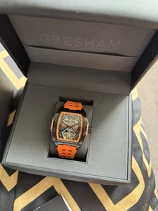 GRESHAM GI AUTOMATIC WATCH LIMITED EDITION BLACK IN STAINLESS STEEL A CLASSIC - Picture 1 of 3
