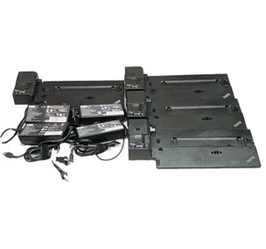 NO KEYS Used Lenovo ThinkPad Pro Docking StationS (40AH) And 135W/Power Adapters - Picture 1 of 3