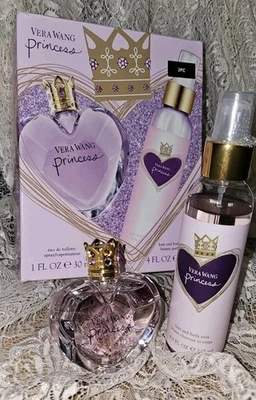 Juego de regalo Vera Wang Princess 2 piezas 1 oz EDP y 4 oz Body Mist caja abierta sin usar Foto 1 de 4