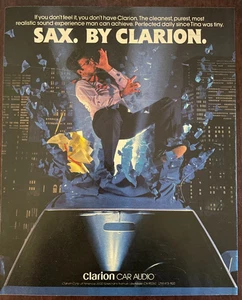 1988 Sax von Clarion Car Audio Vintage Print Ad - Bild 1 von 1