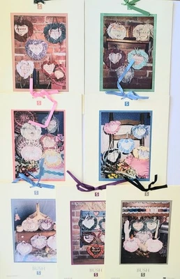 7 SHEPHERD'S BUSH FOLIO COUNTED CROSS STITCH PATTERNS DECORATIVE HANGING HEARTS - Image 1 of 4