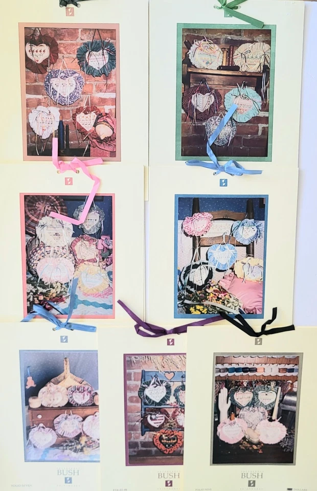 7 SHEPHERD'S BUSH FOLIO COUNTED CROSS STITCH PATTERNS DECORATIVE HANGING HEARTS - Image 1 of 4