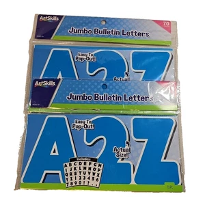 "2 letras y números de boletín de 3x4"" Art Skills Jumbo 70 piezas cada uno nuevo en paquete" - Imagen 1 de 8