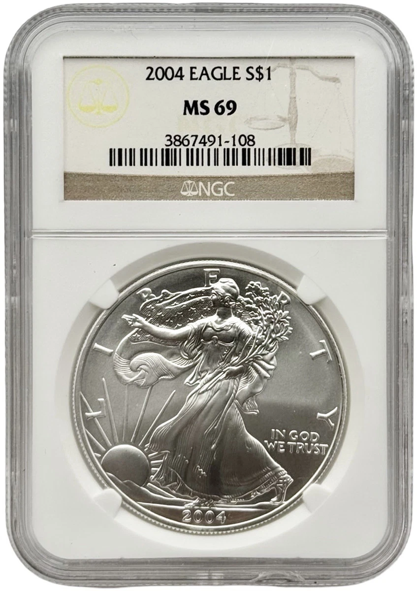 シルバーアメリカンイーグル 2004年 未流通 シルバーアメリカンイーグル 2004年 未流通 2004 EAGLE S MS