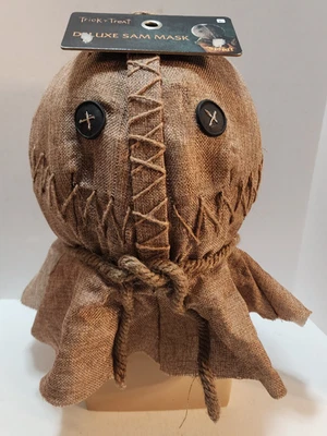 Trick R Treat Deluxe Sam Mask Child Ages 8+ Spirit Halloween New With Tags - Image 1 of 4