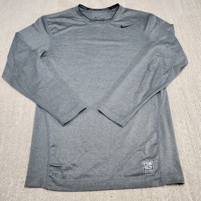 Camisa de Combate Nike Pro Hombres Grande Compresión Capa Base Entrenamiento Entrenamiento Gris Foto 1 de 4