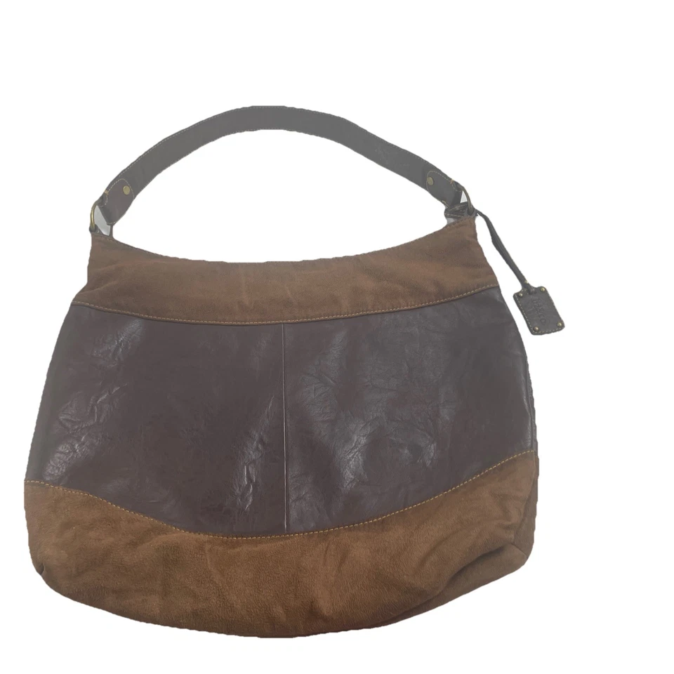 Liz & Co Y2k Marrón Imitación Cuero Hobo Bolso de Mano Cartera Vintage Gamuza Cartera Foto 1 de 4