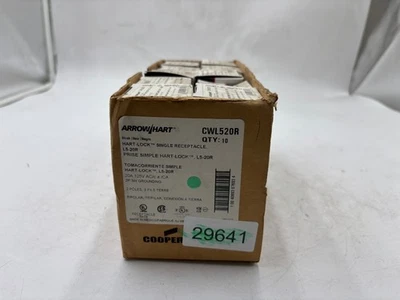 Arrow Hart CWL520R Hart Lock Single Receptacle 20A 125V 2P 3W Lot of 10 - Image 1 of 3