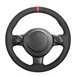 Artificial Suede Hand-stitched Steering Wheel Cover for Toyota GT86 Yaris / GR86 - Photo 1/19