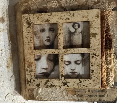 "Diario de arte ángel original hecho a mano - 10 páginas 4""x4""" Foto 1 de 4