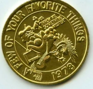 Mardi Gras Doubloon Krewe of Freret 1978 aluminio dorado - Imagen 1 de 2