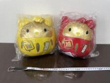 Sanrio Goods lot Plush stuffed toy Hello Kitty Daruma red yellow  