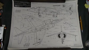 KOKU-FAN Print/Drawing 32-24 1:32 Hawker Sid. Harrier GR.Mk.1 1972 15" x 20" - Picture 1 of 7