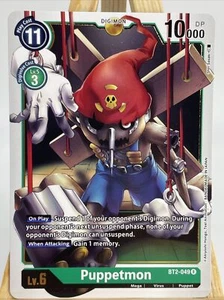 Puppetmon BT2-049 R raro gioco di carte Digimon 2020 V1.0 inglese quasi nuovo - Foto 1 di 2