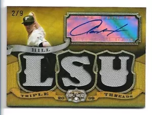 Aaron Hill 2009 Topps Triple Threads Auto Relic Gold #2/9 LSU Autograph TTRA-169 - Picture 1 of 2