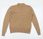 New Look Womens Brown Collared Viscose Pullover Jumper Size 14