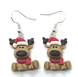 Orecchini a goccia in filo di resina RENNA con ganci argento accessori abbigliamento - Foto 1 di 3