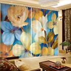 Yellow Leaves Spread 3D Curtain Blockout Photo Printing Curtains Drape Fabric